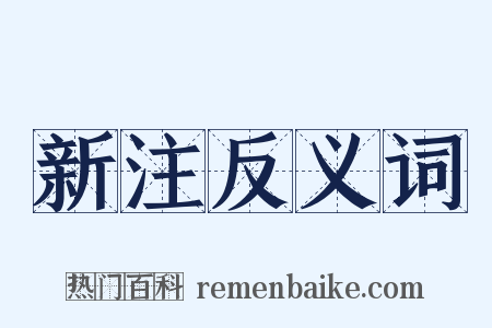 新注反义词是什么意思的图片